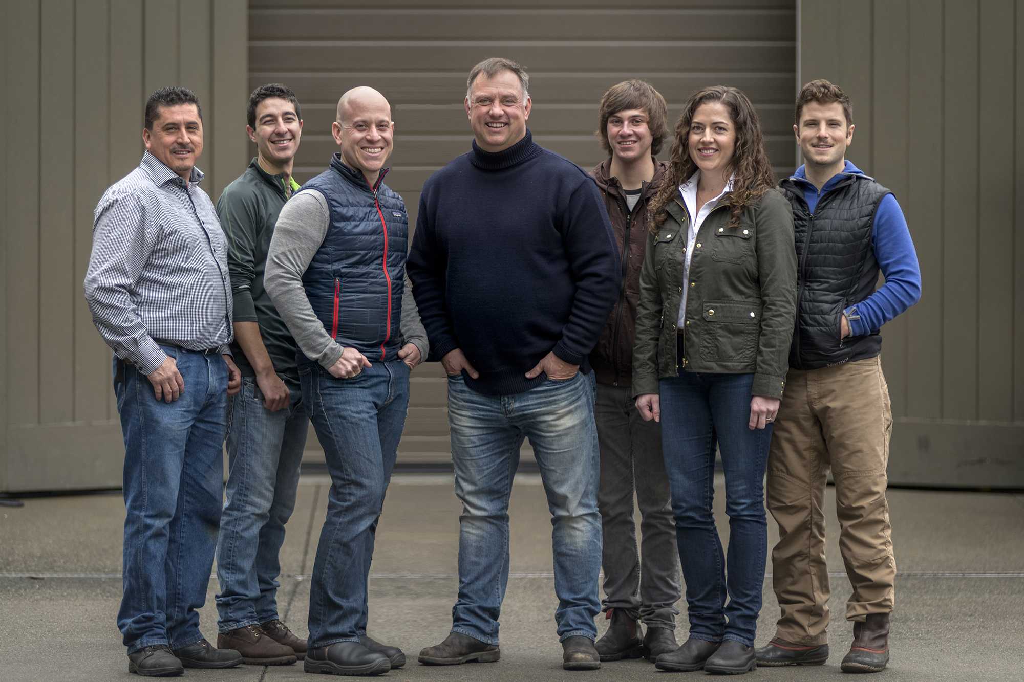 The Olema Team, from left to right: Roberto Barbosa, Matt Gonzalez, Jesse Fox, Tony Biagi, Zander Deetz, Jessica Valenzuela and Dan Pescetti.