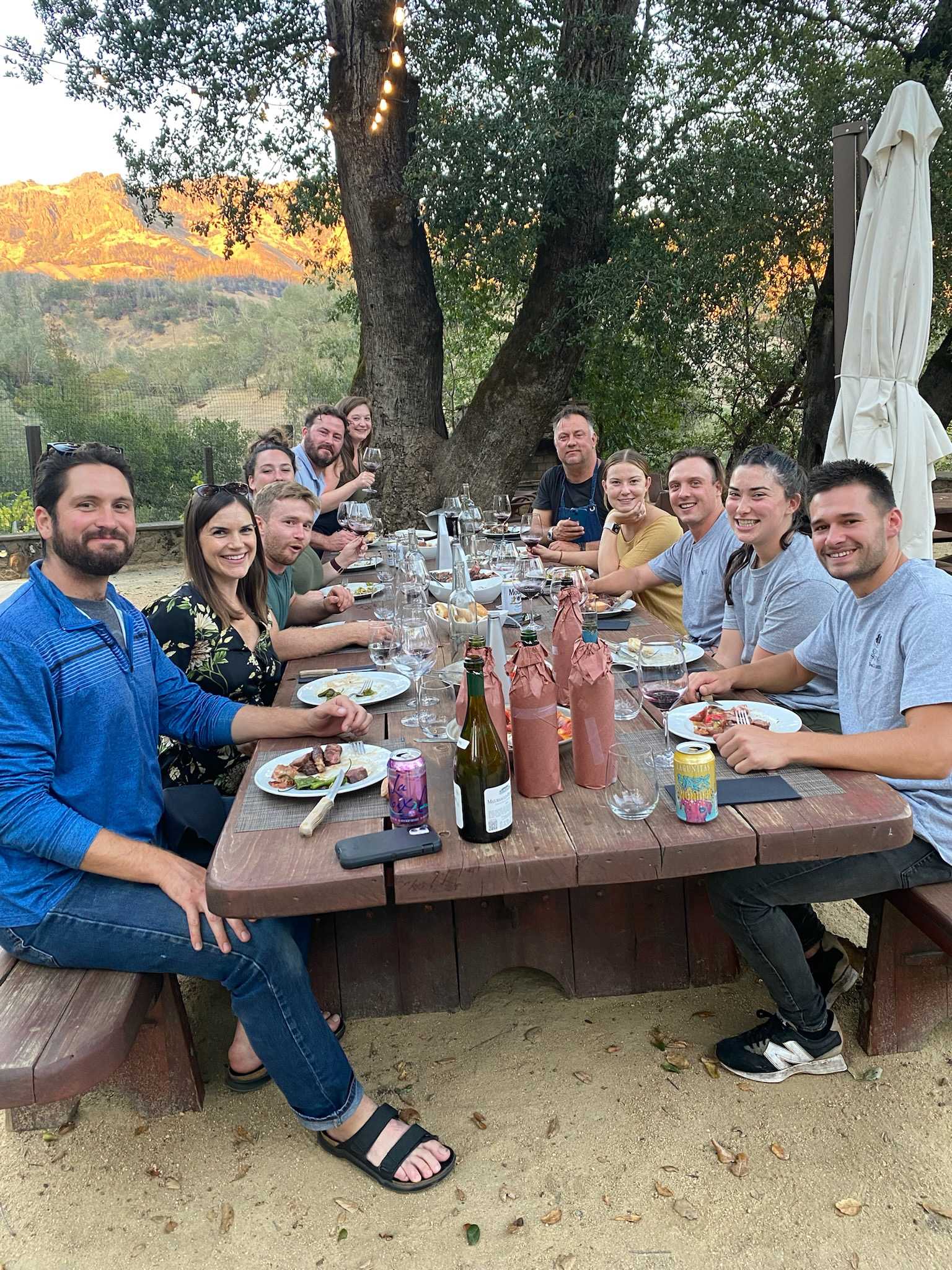 Team dinner at Olema Wines